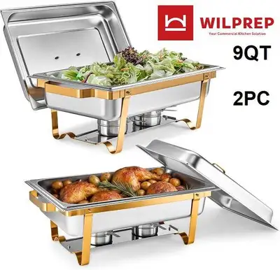 This WILPREP 9QT Chafing Dish and Buffet Warmer Set is brand new in its original packaging, ready to...