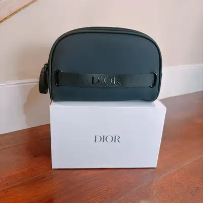 Authentic Dior Beauty Black Toiletry Bag Travel Pouch Dopp Kit, View more