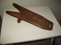 Antique wood handmade boot jack