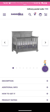 Oxford crib 3 in one!