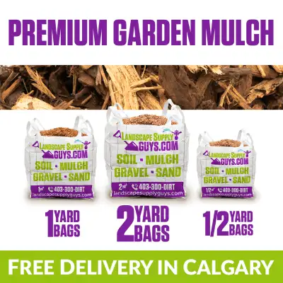 Premium Garden Mulch in Bags - Free Delivery in Calgary