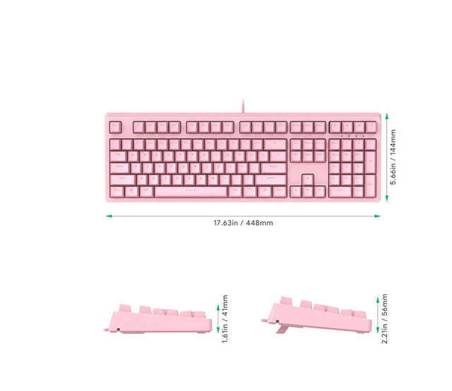 AUKEY Mechanical Gaming Keyboard - PinkRGB Backlight in Mice, Keyboards & Webcams in Mississauga / Peel Region - Image 7