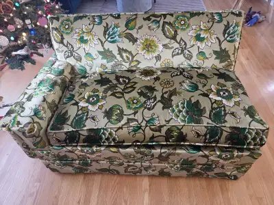 Vintage chaise sofa, 50" wide