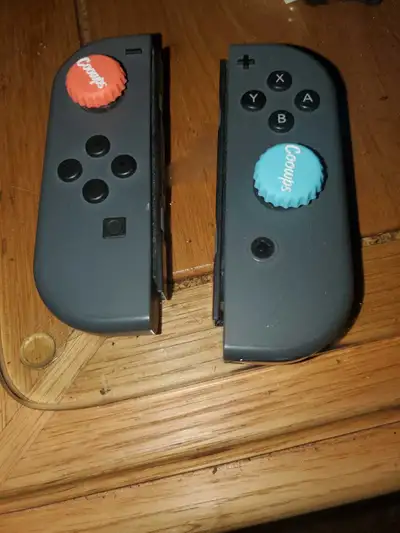 Nintendo Joy con with buprafex thumb buttons, View more