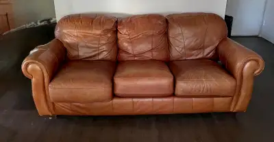 Brown Leather Couch, View more