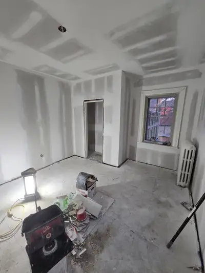 Patching drywall after electrical work, View more