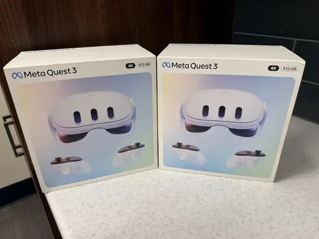 Meta Quest 3 4K 512gb VR- 2 Available - BRAND NEW SEALED!