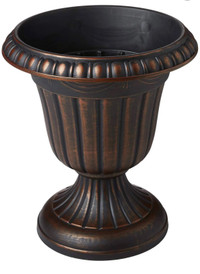 Arcadia Garden Products PL00CP Plastic Urns, Large, Copper