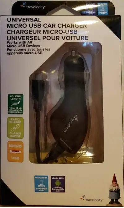 NEW Travelocity Universal Micro USB Car Charger, View more