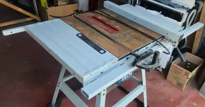 Hi, I have a 10 Inch Delta Table Saw on Wheels for sale. The wheels are retractable with a lever. Pl...