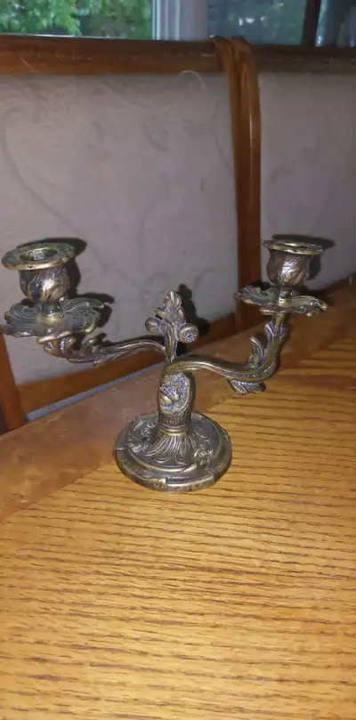 Beautiful vintage 6 "ornate metal candle holder, View more