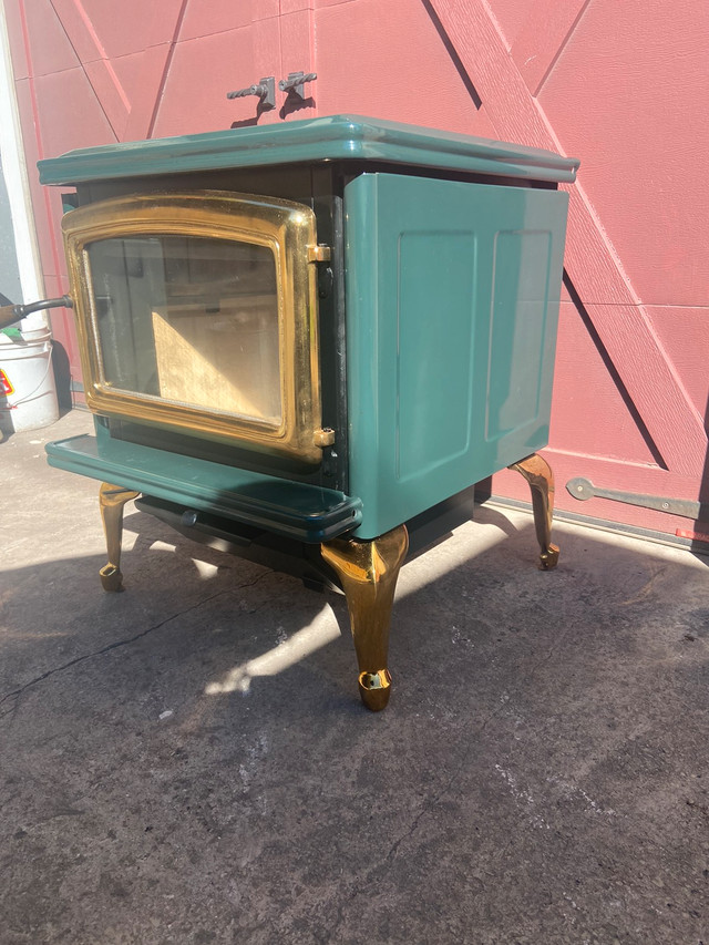 Classic green enamel wood stove pacific Fireplace & Firewood