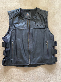 Leather Motorcycle Vest XXXL