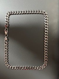 Silver Cuban link chain 6mm 16 inch