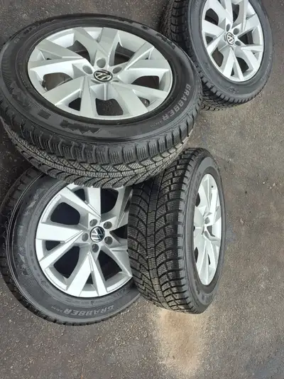 Volkswagen oem winter rims and tires are General grabber arctic. Only one rim is slightly scratched...