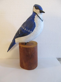 BLUE JAY CARVING by Justin Dagley