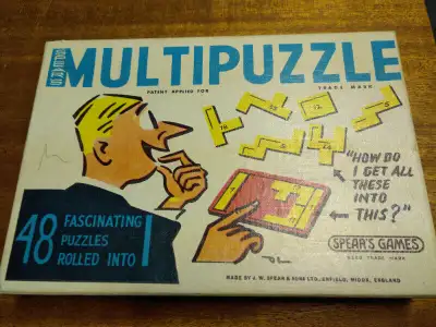 1960's Vintage Spear’s Multipuzzle Puzzle Game From 1960s Made In England Excellent condition See pi...