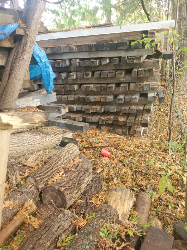 4x6  4x4 and other sizes ALL HARD WOOD for building or burning  in Other in Kawartha Lakes - Image 4