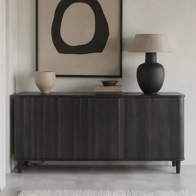 Black Wood Sideboard，Entrance cabinet in TV Tables & Entertainment Units in Markham / York Region - Image 2