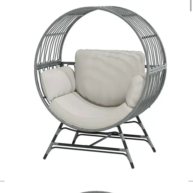 Bifanuo Round Wicker Outdoor Egg Chair  in Patio & Garden Furniture in Oshawa / Durham Region - Image 6
