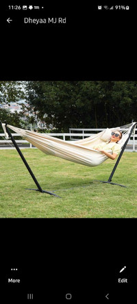 Hammock  with stand (4 different colors  white,grey mix,rainbow