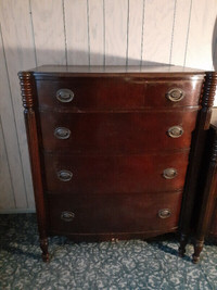 Bureau homme acajou antique acajou - 4 tiroirs  #347