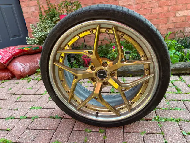 All 4 rims plus tires 3 peace brixton foraged rims. in Tires & Rims in Mississauga / Peel Region - Image 4