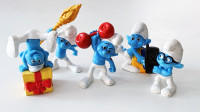 Set of 5 - McDonald's 2011 Collectible PVC Smurfs
