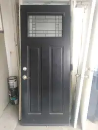 Exterior door with storm door 