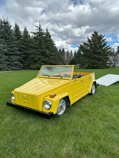 Turn heads everywhere you go in this absolutely spotless classic VW Thing. Finished in eye-catching...