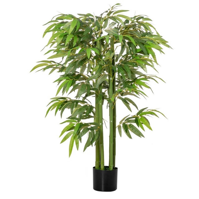 4.5FT Artificial Bamboo Tree Faux Decorative Plant in Nursery Po Home