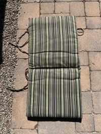 2 Stripped Outdoor Long Seat Cushions