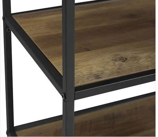 70 Inch Industrial 5-Shelf Bookcase - Rustic Oak in Bookcases & Shelving Units in Mississauga / Peel Region - Image 3