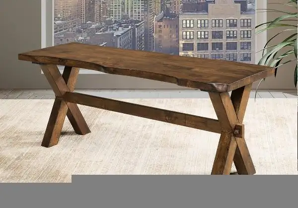 Solid Wood Live Edge Dining Table and 4 Chairs in Couches & Futons in Vancouver - Image 5