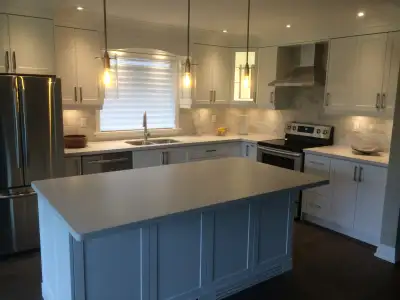 Upgrade Fancy Kitchen with Custom Cabinets & Durable Countertop, View more