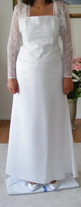 WHITE CONFIRMATION, BRIDAL, WEDDING GOWN DRESS, View more