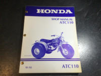 Official 1981-1983 Honda ATC110 Shop Manual 3 Wheel Trike
