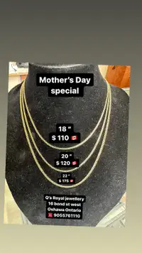 10 k gold chain 18 inch for $ 110