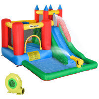 Kids Inflatable 6 in 1 Bouncy Castle House Trampoline Slide Wate