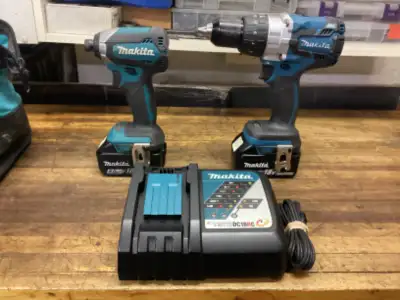 MAKITA LXT 18v BRUSHLESS IMPACT DRIVER and 1/2” HAMMER DRILL KIT, View more