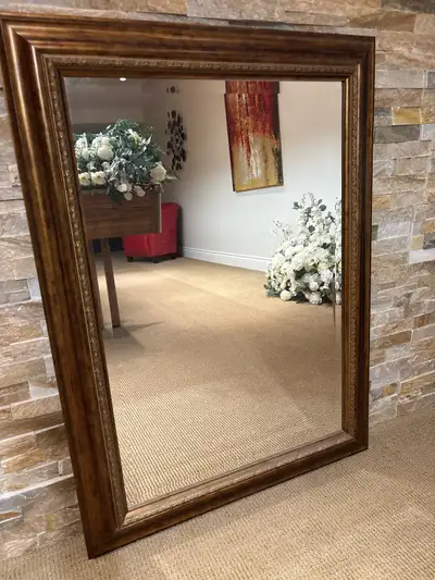 Wood‑Framed Mirror with Bevelled Glass – FOR SALE, View more