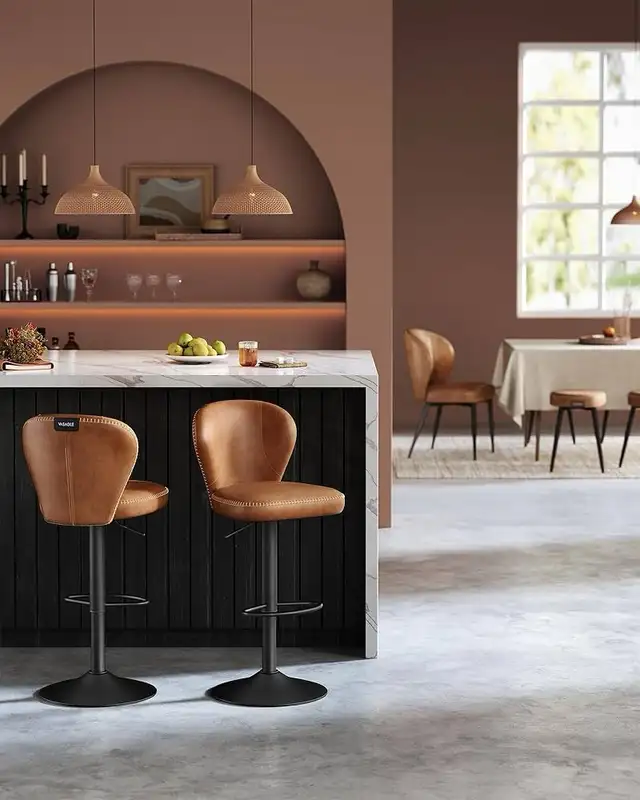 360° Swivel Bar Stool Set Height Adjustable Bar Stool in Chairs & Recliners in Markham / York Region - Image 5