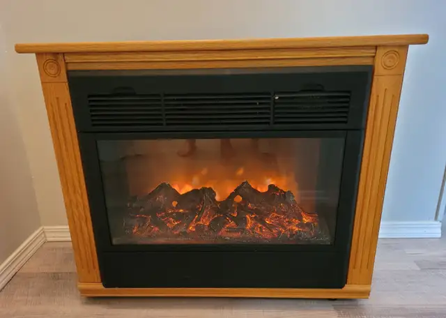 Amish Mantle Heat Surge Electric Fireplace w/ Remote