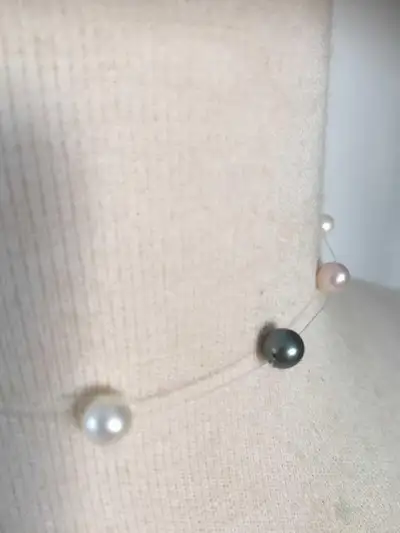 FLOATING PEARL NECKLACE, View more