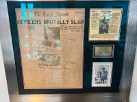 BONNIE & CLYDE DEATH NEWSPAPER AND FBI WANTED POSTER 