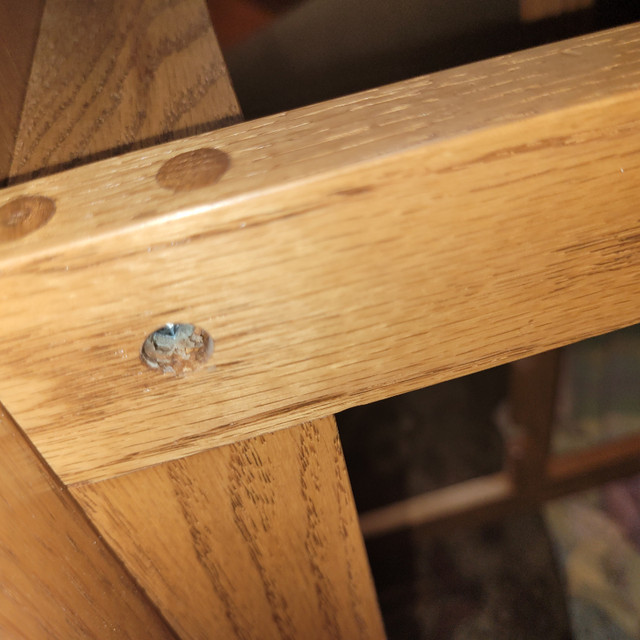 Beautiful  solid oak wood wine rack side table in Other Tables in Red Deer - Image 3