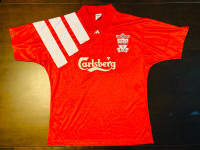 1992-1993 Vintage Liverpool FC Centenary Home Soccer Jersey - XL