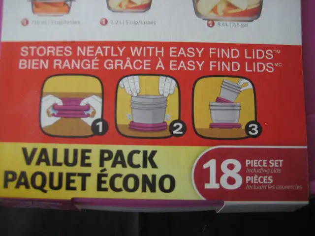 Rubbermaid Easy Find Lid Food Storage Set, 18 Piece - Brand New63010223686275122