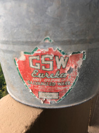 Vintage GSW Eureka Galvanized Ware Metal Tub