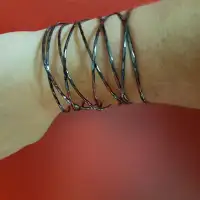 Metal twisted wrist bracelet wrap